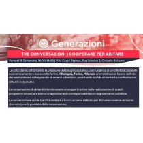 Tre conversazioni | Cooperare per abitare, Milano 15 settembre 2023